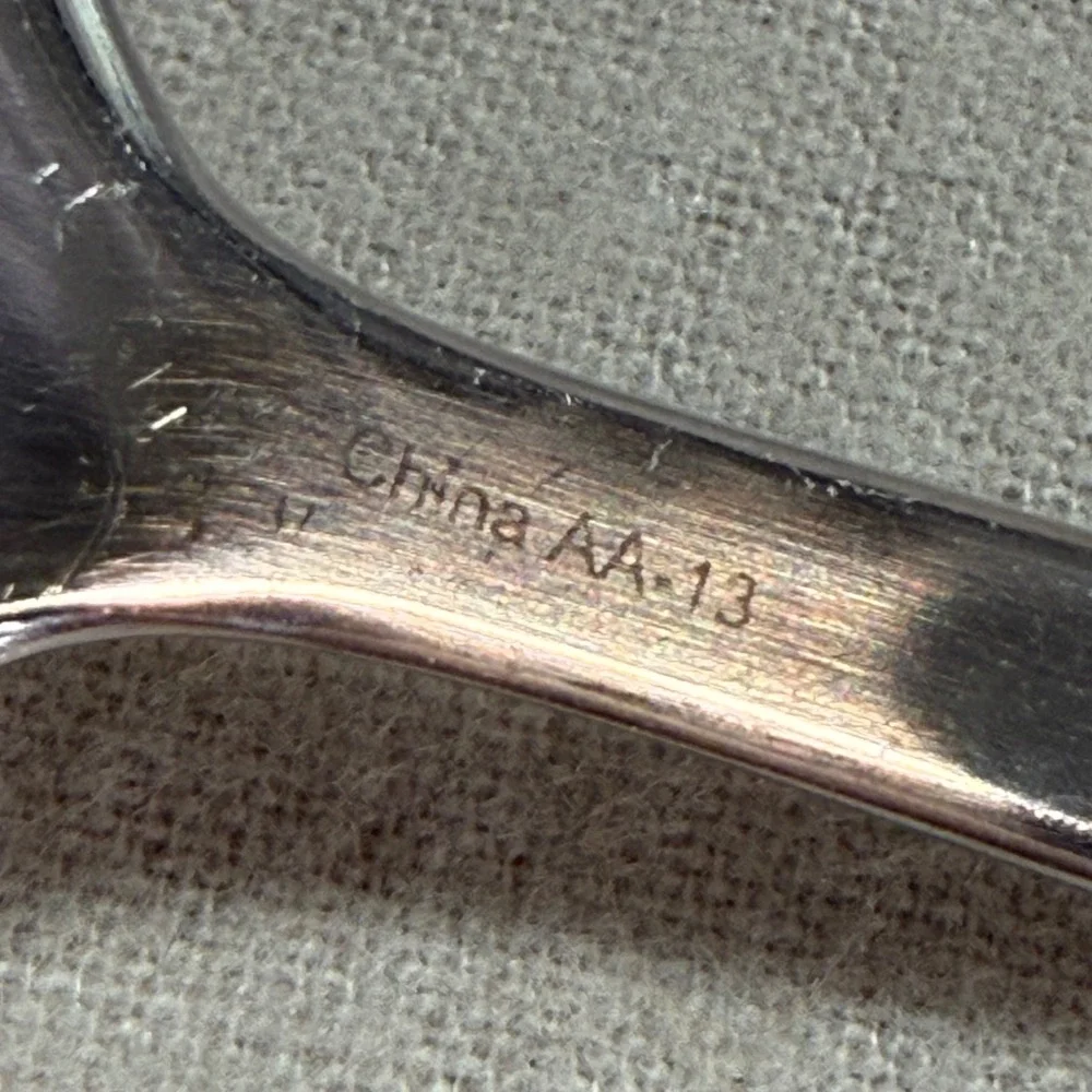 Oneida Crest Pattern Serving Fork  Arched Handle Minimalist Discontinued 8.75
